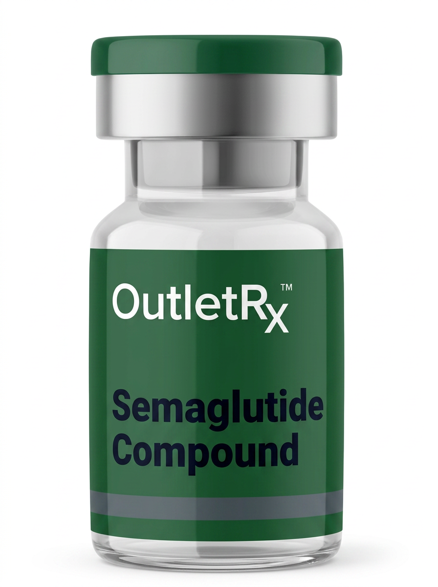 Compounded semaglutide medication vial
